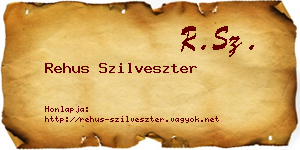 Rehus Szilveszter névjegykártya