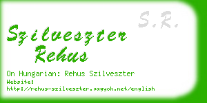 szilveszter rehus business card